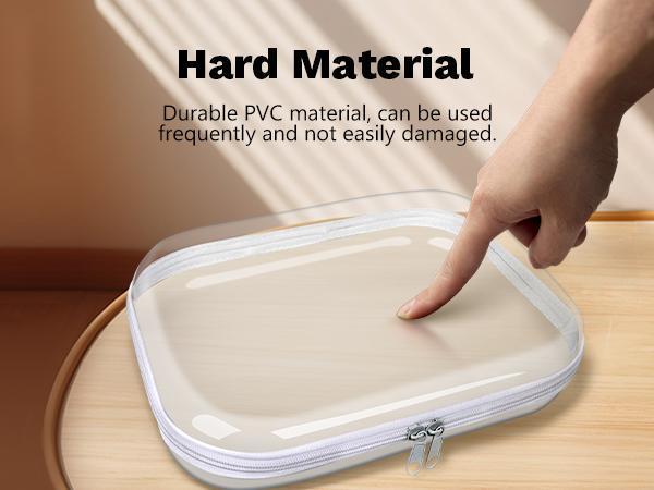 6 Pack Clear Hard Shell Zipper Cases Waterproof Dustproof Travel Organizer for Makeup Toiletries Small Items Crush-Resistant Storage Bags(2 Small, 2 Medium, 2 Large),Gifts baby