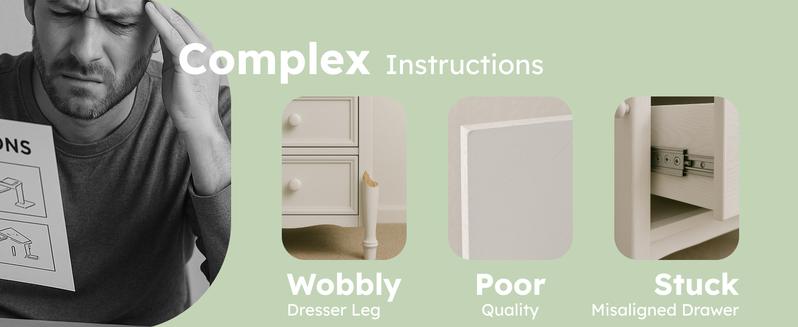 White Dresser for Bedroom, 6 Drawer Dressers with Solid Wood Legs, Baby Dresser for Nursery & Kids, Storage for Clothes and Baby Essentials White Dresser for Bedroom, 6 Drawer Dressers with Solid Wood Legs, Baby Dresser for Nursery & Kids, Storage for Clothes and Baby Essentials