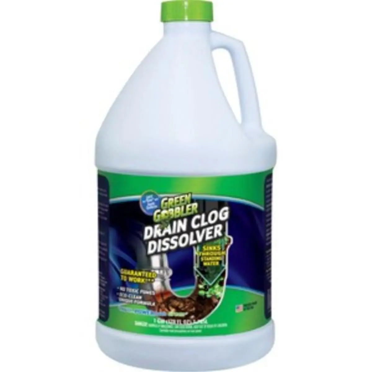 Green Gobbler 1 gal Liquid Drain Unclogger - Industrial Strength Cleaner, Fast-Dissolve Main Opener for Household Toilets with High-Quality Material Formula, Drain Cleaner, Main Drain Opener