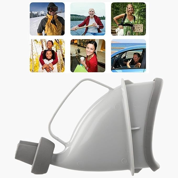 Unisex Urinal Urination Device, Portable Emergency Urinal Device Travel Mobile Toilet, Reusable Unisex Urinal Silicone Outdoor Camping Car Urinal Funnel for Male Female