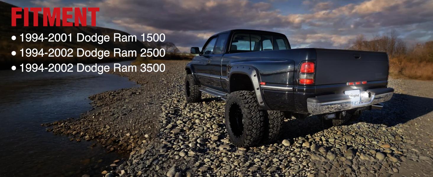 Nilight License Plate Light Compatible with 1994 1995 1996 1997 1998 1999 2000 2001 Dodge Ram 1500 2500 3500 2002 RAM 2500 3500 6000K White 2PCS Pack waterproof kit