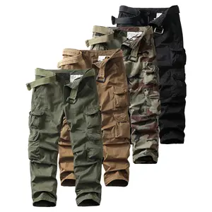 AKARMY Men's Casual Cargo Pants Camo Pants Combat Work Pants with 8 Pockets 3357-Shandi(No Belt) Camouflage Menswear