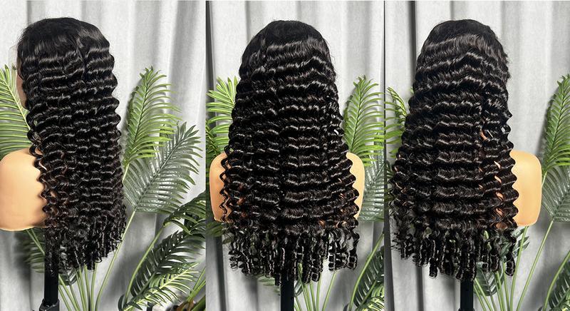 【NEW IN】Lemoda 13x6 Burmese Loose Deep Wave Curly Wig Human Hair 200 Density 13x4 Curly Lace Front Wigs Human Hair HD Transparent Lace Wig Pre Plucked 15A Burmese Virgin Human Hair Wigs for Women