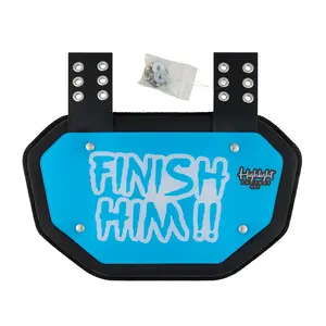 Finish Him - Football Back Plate - Lower Back Protection for Shoulder Pads - Back Bone Protector Shield Backplate for Youth & Adult