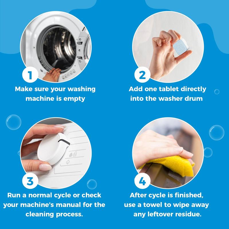 AGICEA 24PCS Washing Machine Cleaner - Deep Cleaning, Descaling & Deodorizer for Drum & Washing Tub Internal Seals, 1 Year Supply