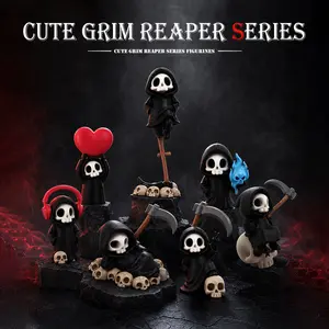 3D-Printed Spooky Skeleton Figurine Miniatures - Small Scale 3D Gothic Home Desk Decor, Halloween Gift Collectible, Small Scale Miniatures