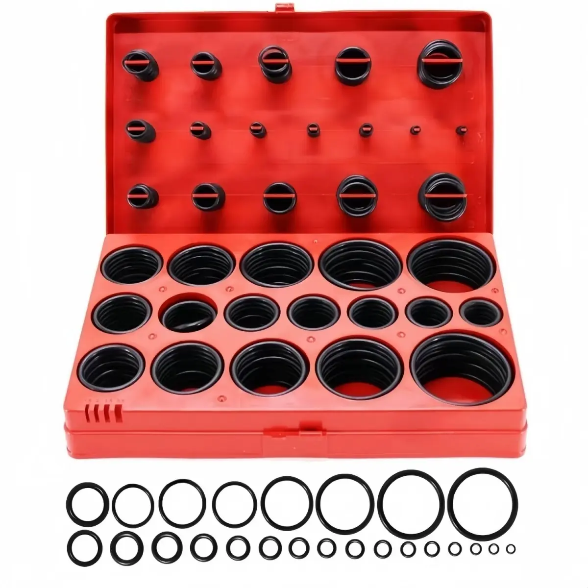 Buna-N 70A Rubber Universal Metric O-Ring Kit - 419 PCS, 32 Sizes, Oil & Heat Resistant Hardware Part for Pumps, Car Plumbing Repair, Valves & Parts Sealing Needs