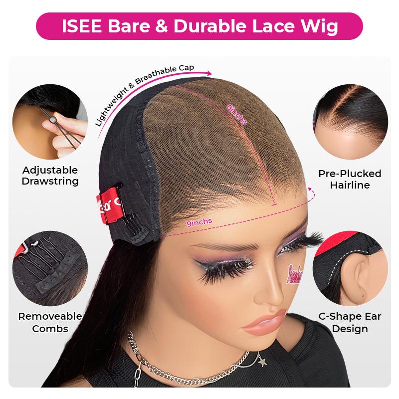 ISEE HAIR Loose Curly Wear Go M-Cap 9x6 Pre-Bleached Tiny Knots & Pre-Cut HD Lace Glueless Wig With Drawstring #SpringStatements
