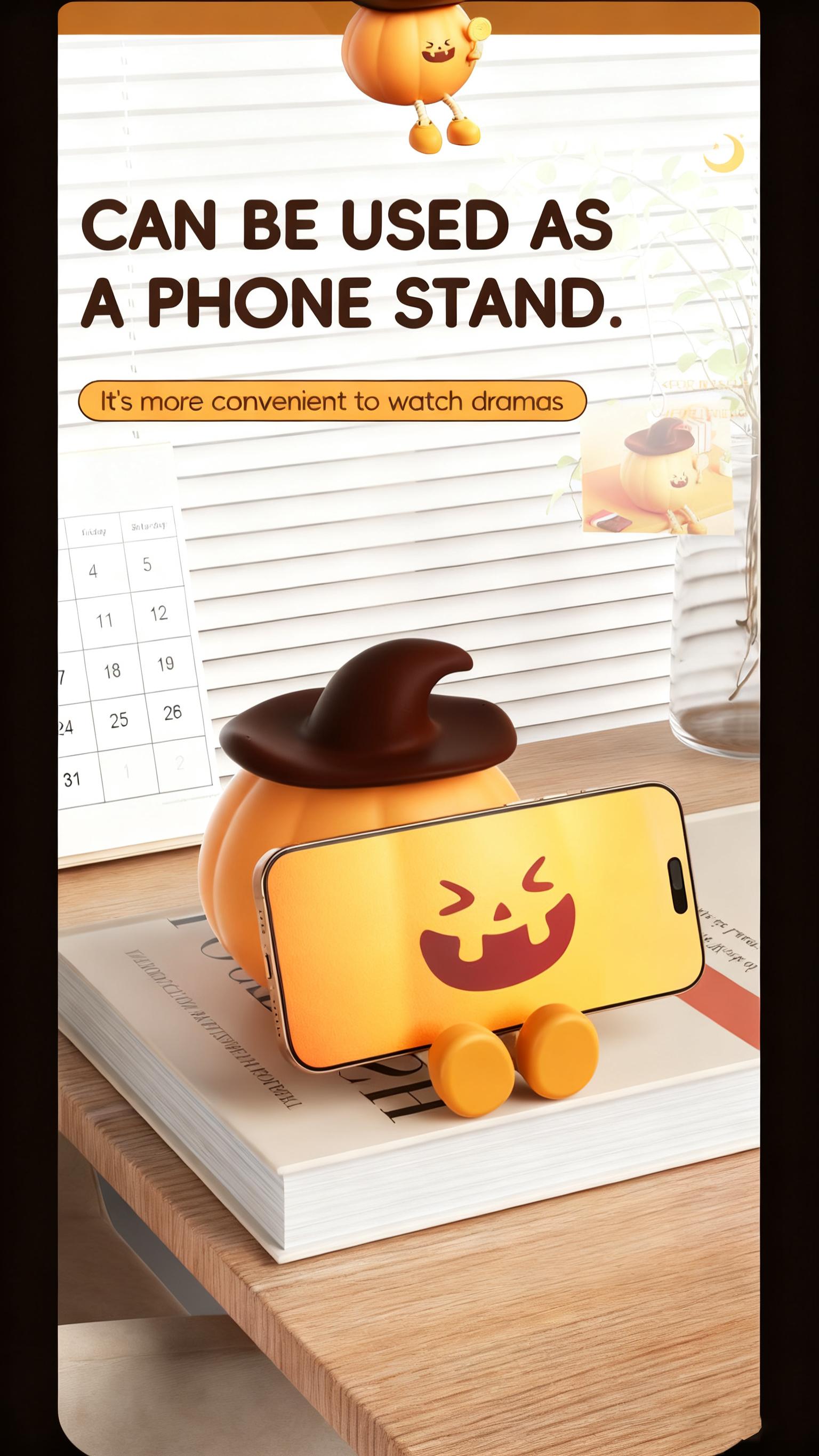 Adorable Pumpin Night Light - Multiple Brightness Settings, Lighting, Bedroom Lamp, Modern Decor, Animal Theme, Soft Touch, Durable Construction, Touch Control Lamp, Adjustable Brightness, Home Decorators, Room