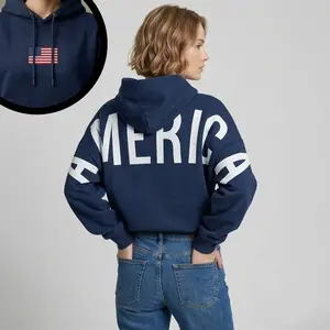 Oversized America Sweatshirt & Hoodie - USA Printed | America's 250th Anniversary | Patriotic Oversized Back Graphic