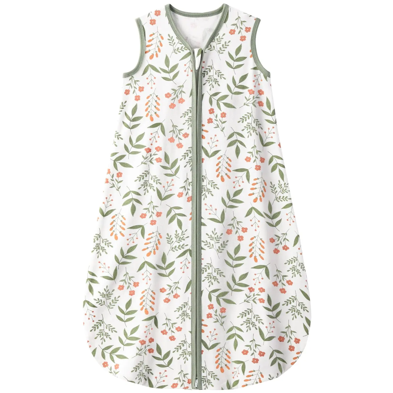 Yoofoss Baby Sleep Sack, 0-6 Months Baby Items, 100% Organic Cotton Wearable Blanket with 2-Way Zipper, TOG 0.5, Floral Design for Infants