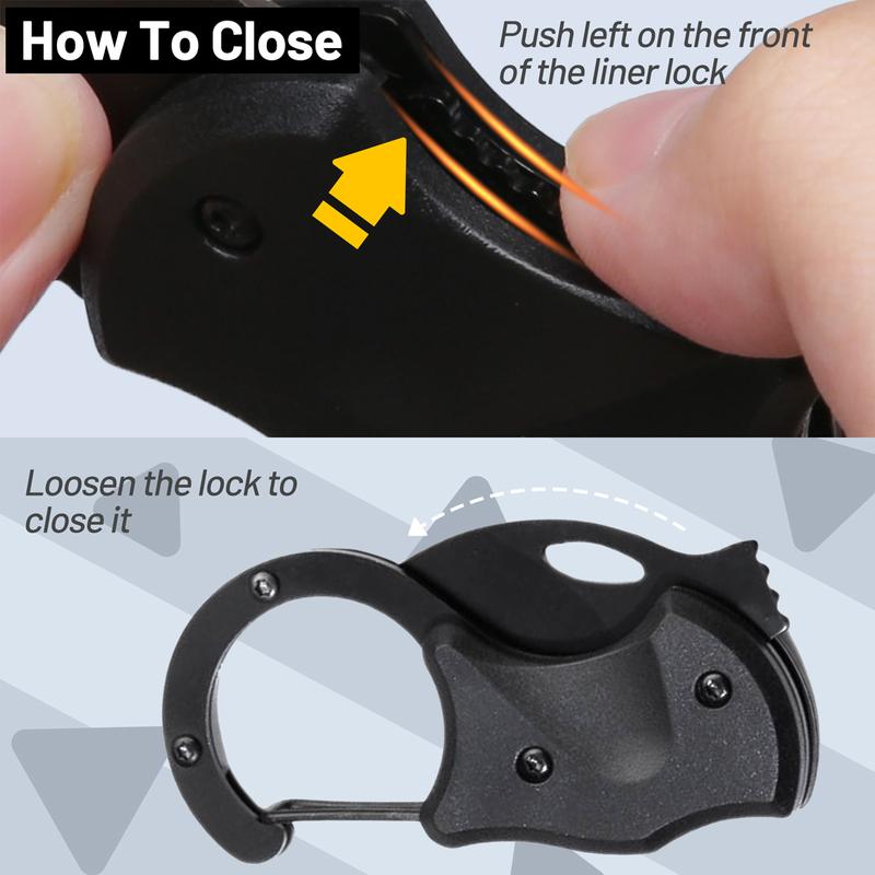 Small Pocket Knife Gift for Men, Keychain Box Cutter with 1.34inch Blade, Mini Folding Knives EDC Gadgets for Everyday Carry, Stocking Stuffers Gift for Adults Men Him mini edc knife