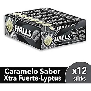 Halls Caramelo Sabor Xtra Fuerte-Lyptus case of 12 units