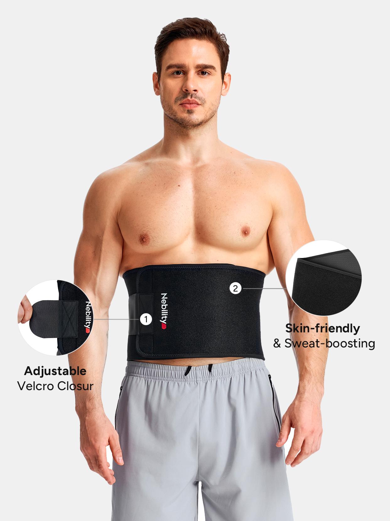 【Nebility】Men’s Waist Trainer Fitness Belt – Sweat-Activating Waist Trimmer with Support, Core Temperature Boost, Lumbar Support & Adjustable Velcro Fit SpringStatements 【Nebility】Men’s Waist Trainer Fitness Belt – Sweat-Activating Waist Trimmer with Support, Core Temperature Boost, Lumbar Support & Adjustable Velcro Fit SpringStatements