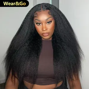 [NEW IN] OQHAIR Kinky Straight Hair Wear Go Glueless Wigs 180% Density 7x5 Pre Cut HD Lace Closure Wigs Pre Plucked Natural Hairline #TikTokShopBlackFriday