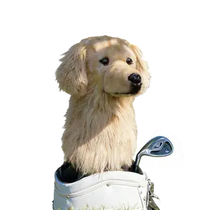 FurEverClone Golden Dog Golf Club Head Covers, Animal Headcovers for Drivers & Woods, Golf Gifts for Men Women Dog Lovers
