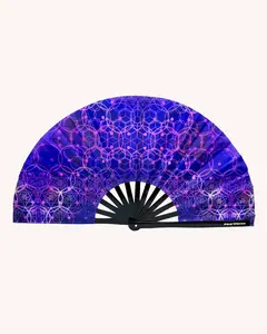 Violet Vibrations Hand Fan