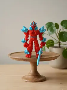 3D Printed Crystal Warrior- articulated gift