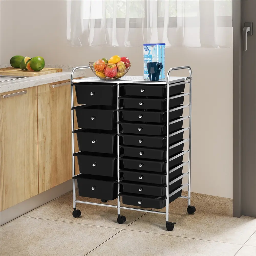 【Heavy Duty】Yaheetech Multiple Drawers Rolling Storage Cart, Multipurpose Organizer Rolling Utility Cart, Easy Assembly Effortless for Mobility Office/Home/School/Beauty Salon Use,dorm room inspo,college dorm essentials,dorm haul tiktokshopbacktoschool