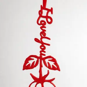 ️️  “Love You” Rose Hanging Decor – Bold 3D Printed Statement Piece ( lot of 3 )