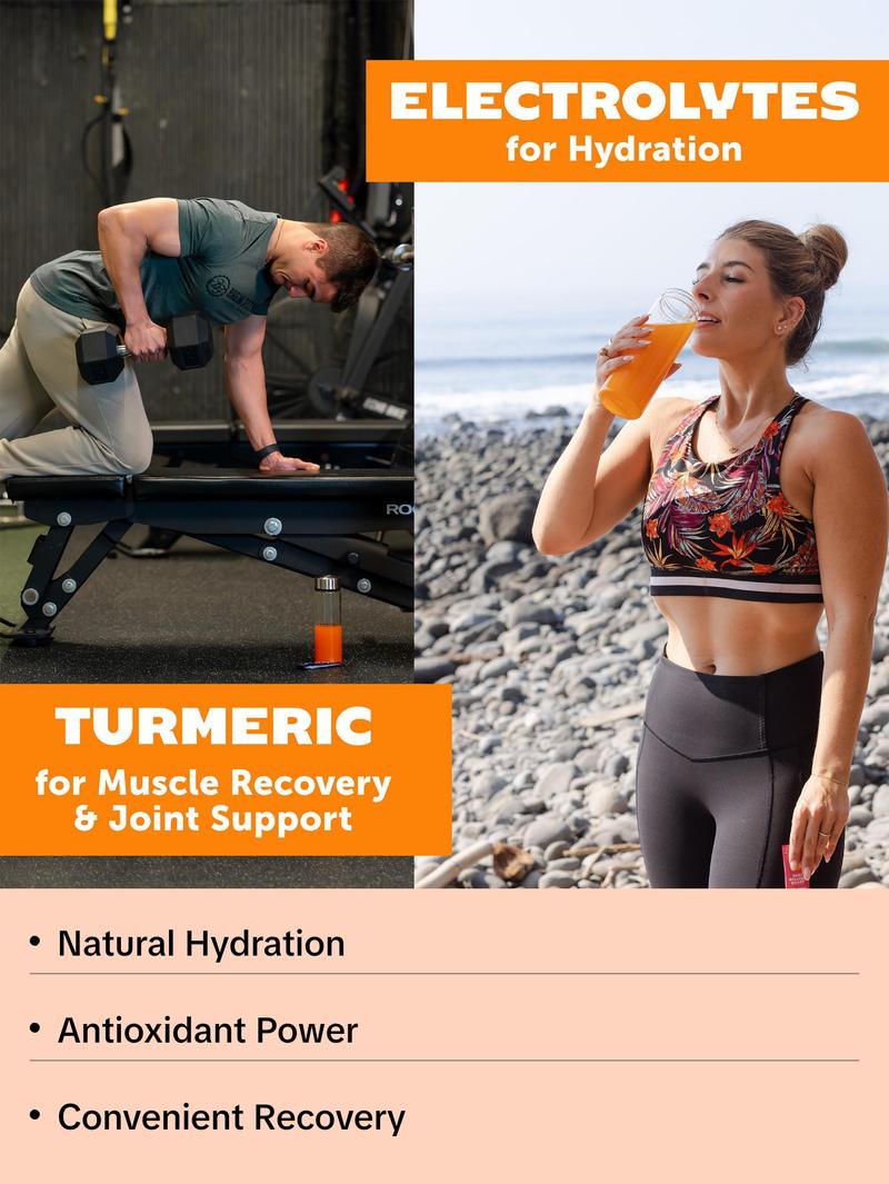 ZYN  Turmeric Electrolyte Drink Mix Hydration Variety Pack, with Turmeric, Vitamin C, Vitamin D, Zinc - Benefits Healthcare Natural