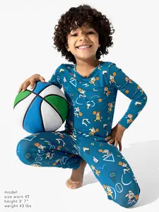 Basketball Pups Bamboo Kids Pajamas Basketball Pups Bamboo Kids Pajamas