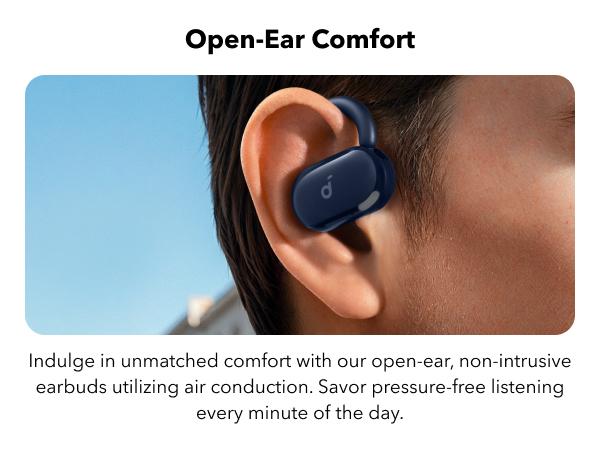 soundcore V20i by Anker Open-Ear Headphones, Adjustable Ear Hooks, Ultra-Comfort, Snug Fit, Powerful Sound, Clear Calls, IP55, 36H Playtime, Bluetooth 5.4 Wireless Earbuds, Multipoint Connection