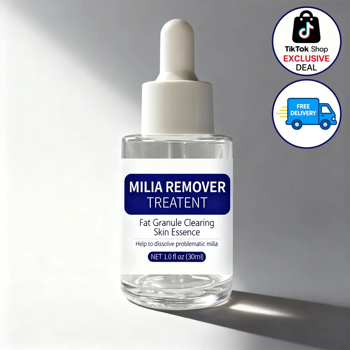 VAMY Milia Care Remover Serum with Salicylic & Hyaluronic Acid - Mild Formula for Skin Tags & Bumps, Glow Up Treatment for Sensitive Skin on Body & Neck, with Brush, 0.85 oz, Salicylic Acid, Glow Up Journey, Natural Beauty, Single Item