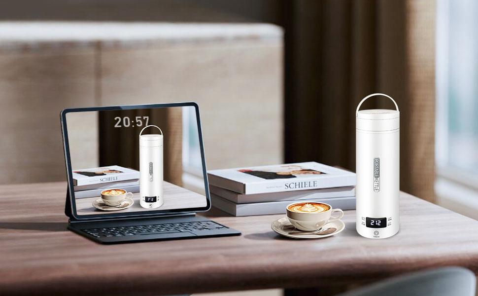 Portable Electric Kettle Travel Electric Kettle (Plug-in version), Mini Tea Coffee Kettle Water Heater with 4 Temperature Controls, Household Appliances for Home Kitchen, Compact Fast Heating Kettle for Daily Use