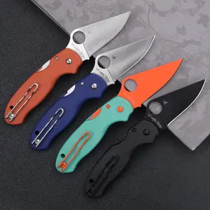 C223 Outdoor Folding Knife, PVC Handle, Anti Corrosion and Wear Resistant High Hardness Steel, EDC Tool for Outdoor Camping and Driving Survival, Best Gift for Men.