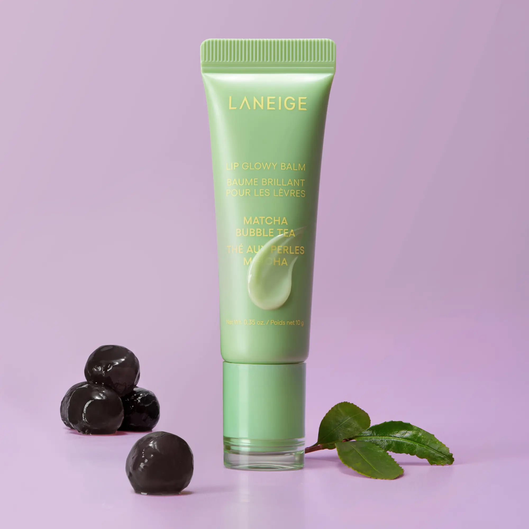 Laneige Bubble Tea Lip Glowy Balm Matcha Taro Korean Lipcare Hydrating Softening Shea Butter Moisturizing Glossy Lip Balm Lip Brightening Balm Hydrating Lip Oil