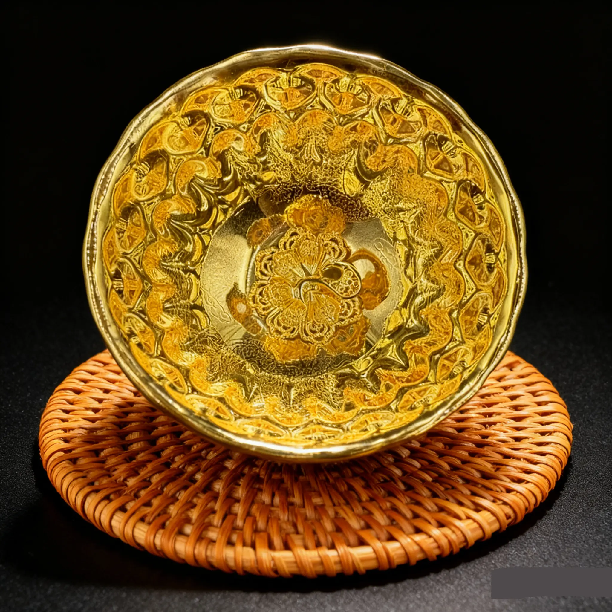 Lucky Golden Jade Abundance Full Golden Phoenix Jianzhan - Handcrafted Tianmu Tea Bowl, Authentic Fujian Craftsmanship, Exquisite Glaze, Collectible Tea Ceremony Ware, Premium Gift for Tea Lovers & Special Events