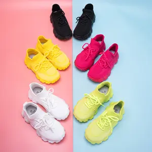 Cloudy Shoes Girl’s Sold Woven Knit Breathable Sneakers, Comfy Non Slip Soft Sole Shoes For Outdoor Activities High Top Athletic Cute Fashion The Comfy All-Day Play Shoes Breathable Woven Knit & Non-Slip Sole | Unisex Kids High-authenticator shoes girl