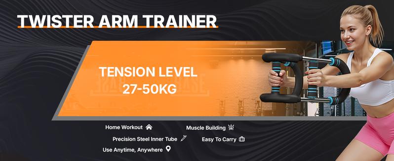 Merach Adjustable Power Twister Bar for Arm Trainer, Chest and Arm Strength Training Equipment for Men, Portable Upper Body Workout Machine for Home Gym Fitness, Shoulder Muscle Training, Portable Spring Resistance, TikTokShopBlackFriday