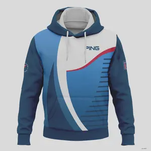124th U.S. Open Pinehurst Golf Sport Ping Hoodie Blue Gradient Red Straight Men