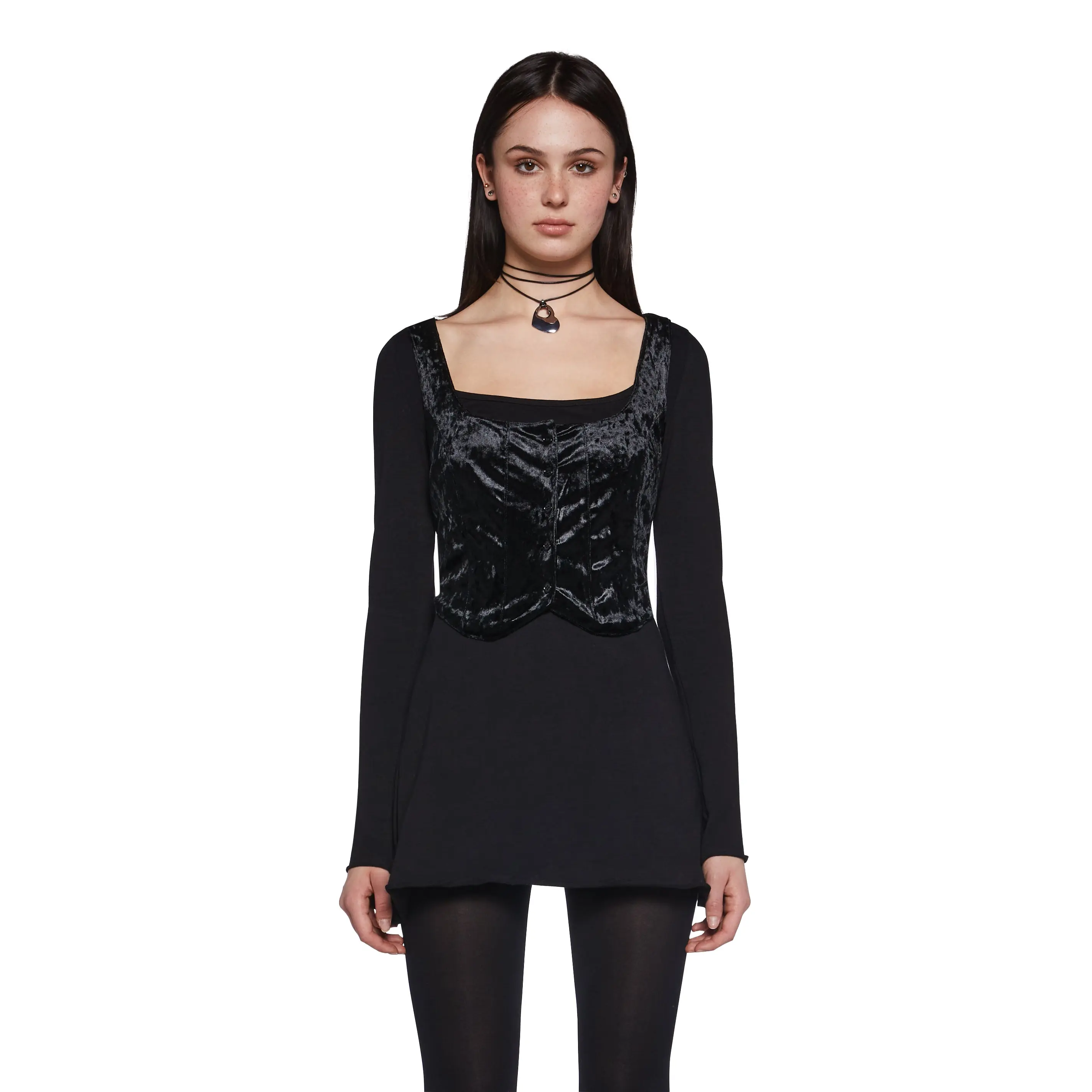 Decoded Messages Dress And Vest Set