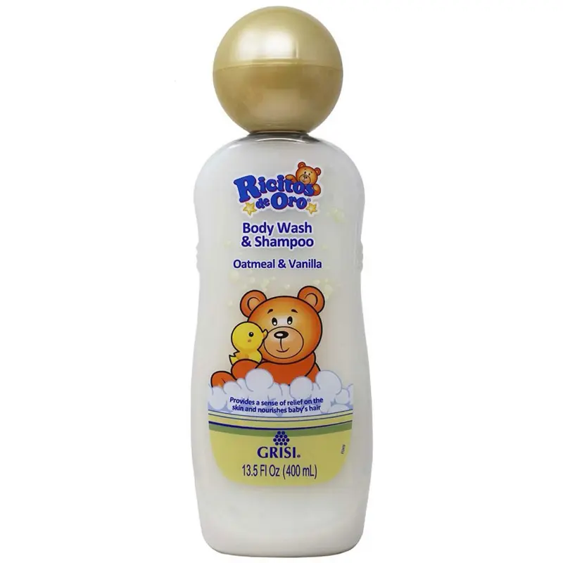Ricitos de Oro Oatmeal & Vanilla Shampoo 13.5 Fl Oz with Natural Extract Gentle Cleansing for All Hair Types No Harsh Chemicals Tear Free Nourishing Haircare