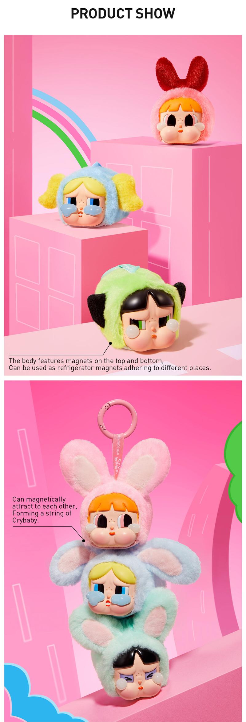 POP MART CRYBABY × Powerpuff Girls Series-Vinyl Face Plush Blind Box POP MART CRYBABY × Powerpuff Girls Series-Vinyl Face Plush Blind Box