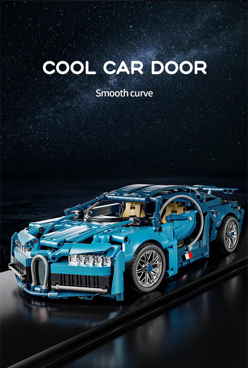 【1:14】 Pink sports car building blocks, assembled sports car, pulled back car, racing car, educational toy car, assembled model, cool birthday gift