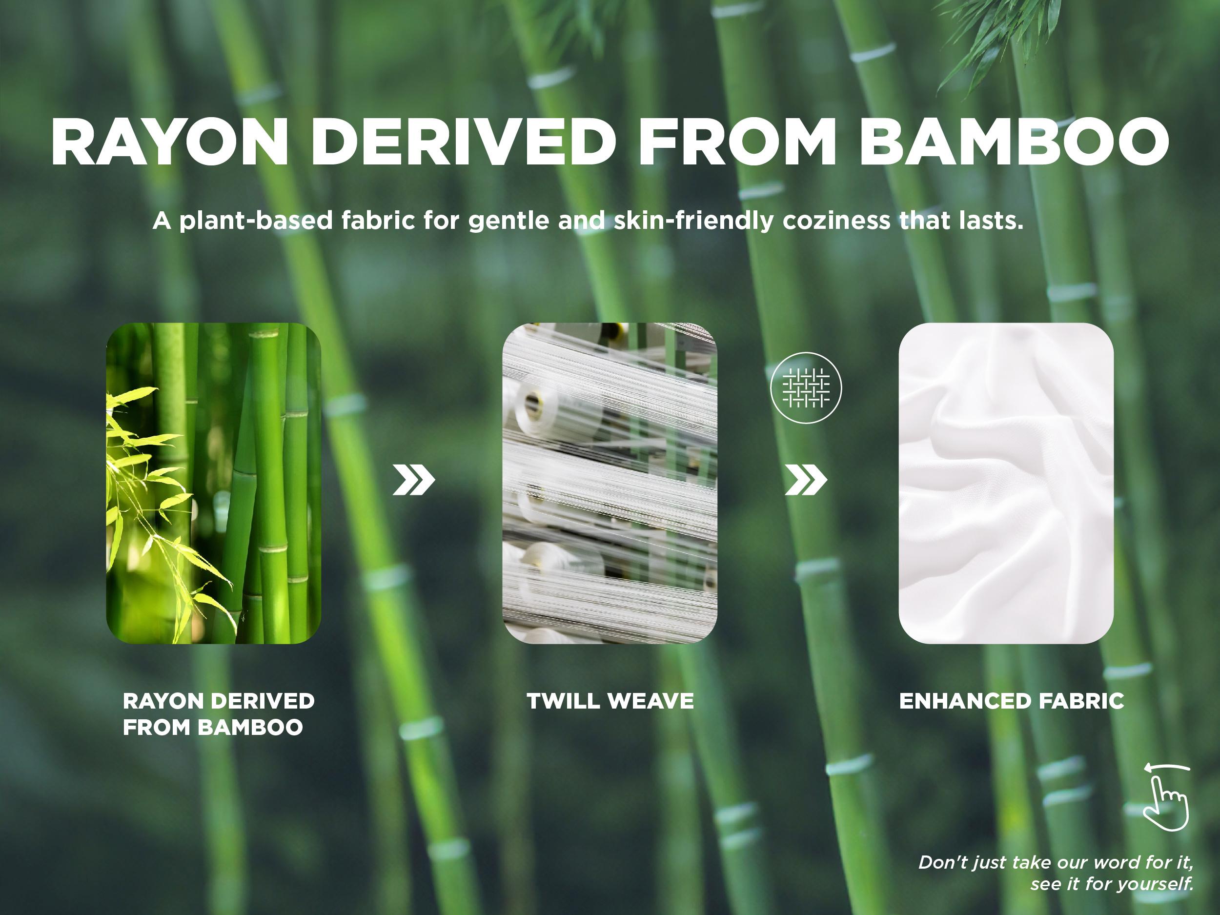 Bedsure 1OO% Bamboo-Derived Rayon Cooling Sheet Set 4 Pcs, Breathable & Soft, Deep Pocket Up to 16 Inches, Hotel Luxury Sleep, Wrinkle, Fade Resistant