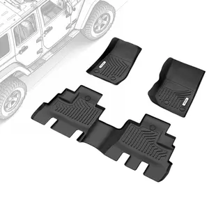 OEDRO Floor Mats Fit for 2014-2018 Jeep Wrangler JK Unlimited JKU 4 Door (Not for 2 Door and JL Models), 1st & 2nd Row Floor Liners