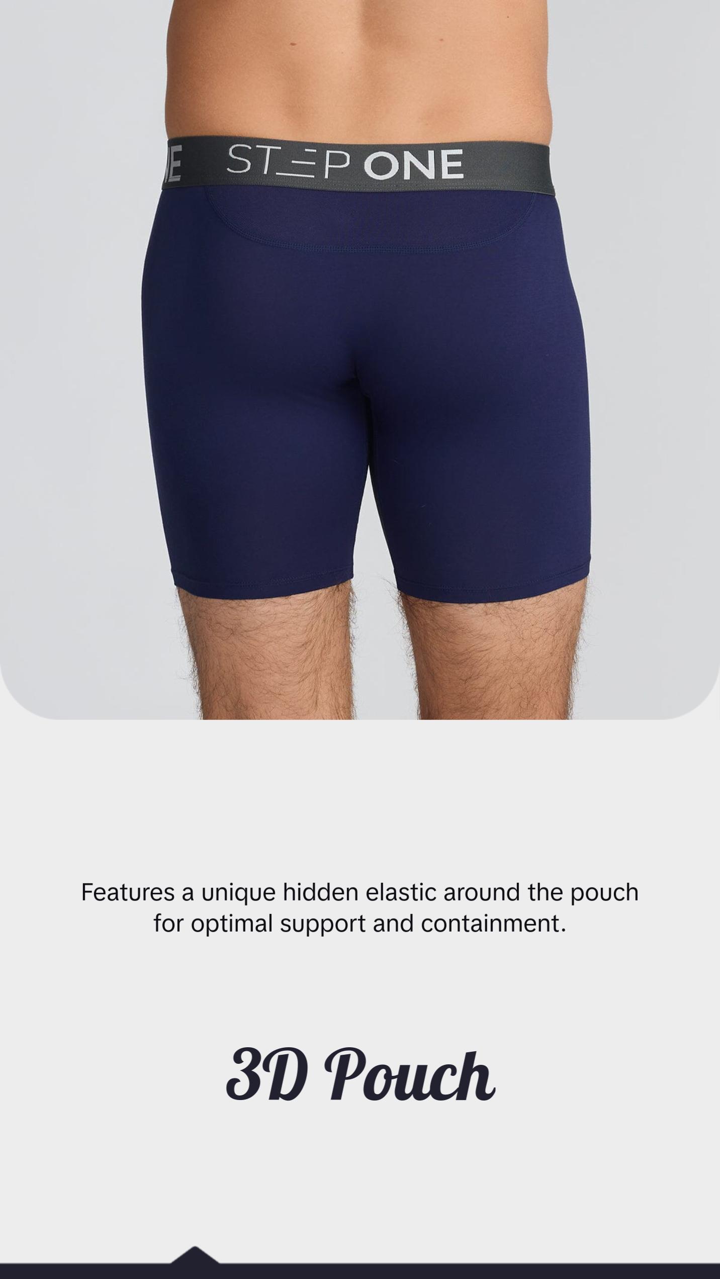 Step One Men's Boxer Brief Fly - Ahoy Sailor, Anti-Chafe, Breathable Bamboo Fabric, UltraGlyde Panels, Hidden Elastic Pouch, Premium Underwear, Athletic Daily wear