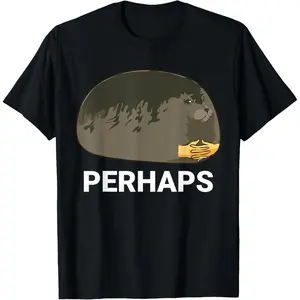 100% Cotton Seal With Hands Crossed Perhaps Cute Seal Dank Meme T-Shirt