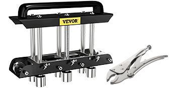 VEVOR Three-Station Edge Roller, TikTokShopBlackFriday, Large Radius, 0-90° Bending Angle Sheet Metal Brake, Quickly Adjusts for Making 0.63\"-5.7\" Bends in 30-19 Gauge Steel, for Clean Crisp Bends in Metal Roofing Materia