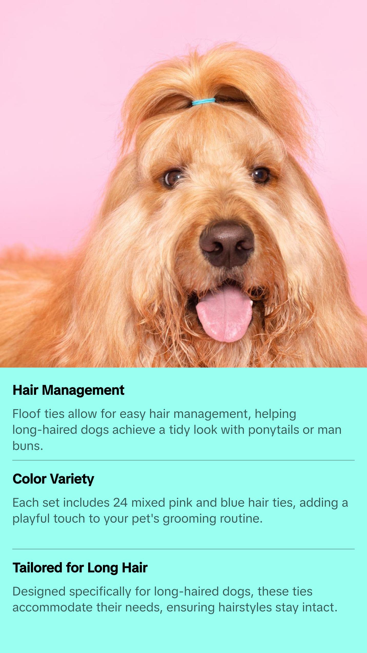Floof Ties - Hair Ties for Dogs with Long Hair
