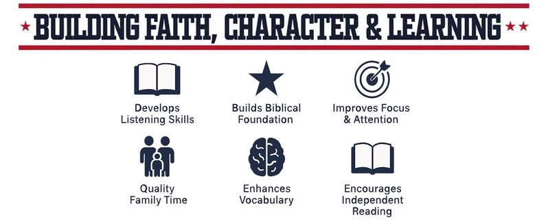 President's Bible: Hear Trump's Voice Tell Noah's Ark - Kids Bible Ages 8-12 Easy to Read, Hardcover Book with Interactive Buttons, Trump Merchandise, Childrens Christian Gift, AI Voice Audio