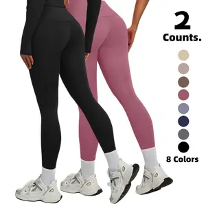 Women's Solid High Waist SportsLeggings, Casual Comfy Breathable SkinnyPants for Yoga Gym Workout Running, LadiesSportswear for All Seasons, Skinny YogaBottoms#tiktokmademebuyit-1 Waisted Soft Leggings cheap fitness bottom color skinny pant sporty leg hip