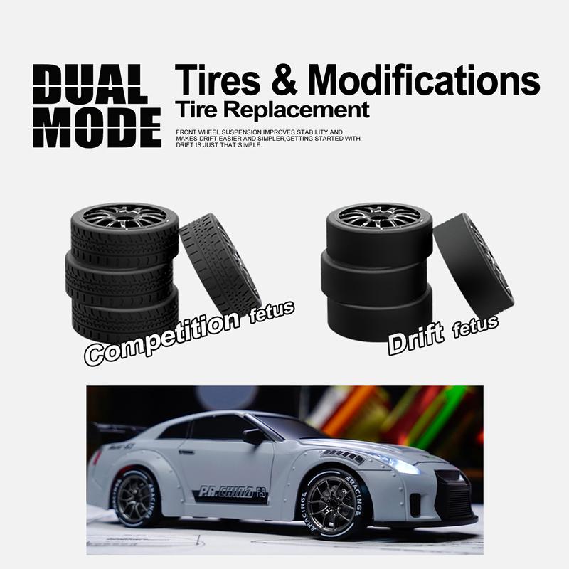 1:24 Remote Control Drift Car, 1 Box 2.4G 4WD Remote Control Car with Light & Tires, Perfect Birthday Gift for Kids, Drift Rc Car