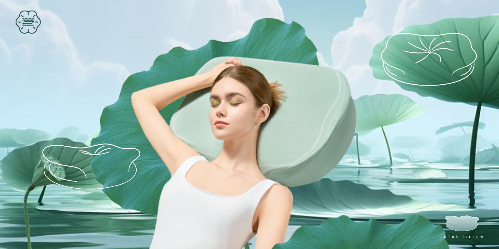 Nitetronic H02 Lotus Leaf Neck Pillow - Comfortable and Ergonomic Design for Better Sleep