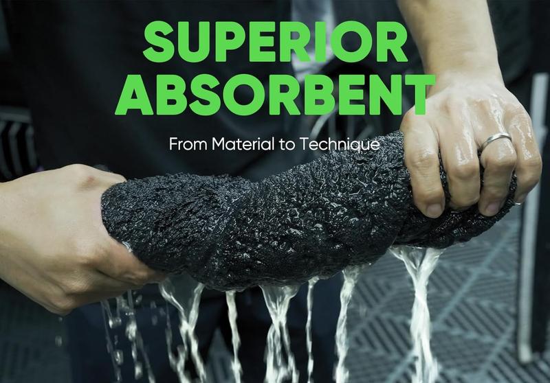 Largest 36''x28'' Double Twisted Loop Car Drying Towel, 1400GSM Ultra-Absorbent Microfiber Drying Towel for Automotive Detailing Vehicle Wash Kit